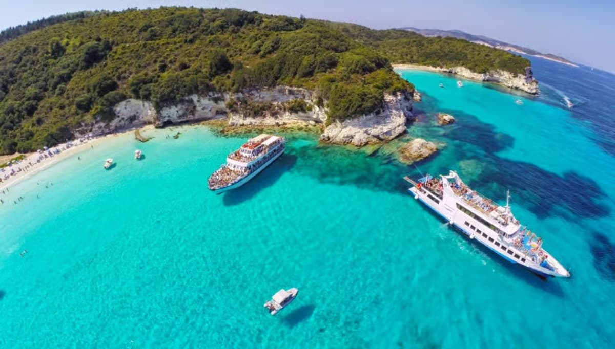 Cruise from Corfu to Paxos and Antipaxos with Blue Caves visit