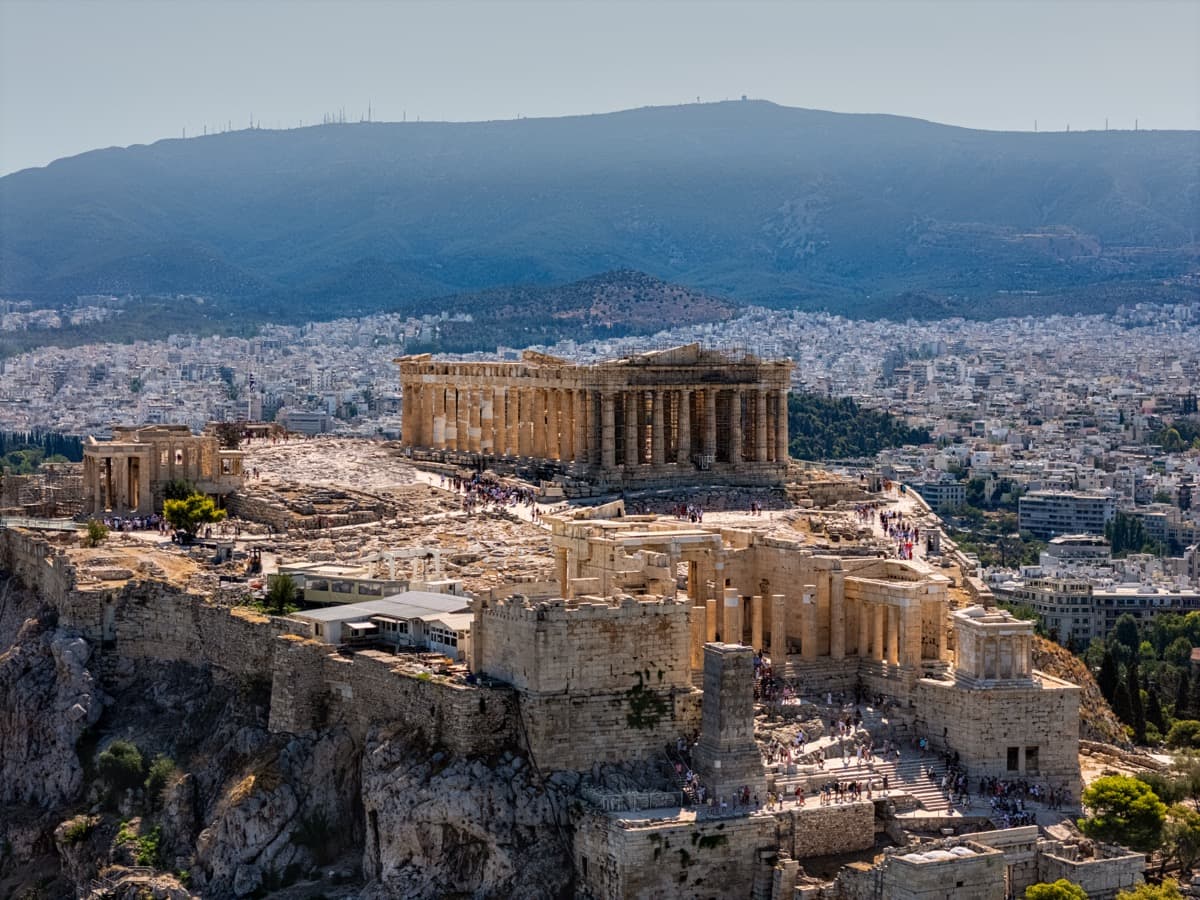 Beautiful scenic view of Athens, Greece