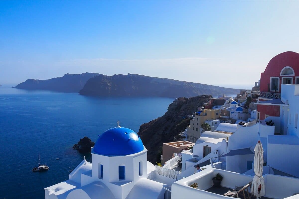 Beautiful scenic view of Santorini, Greece