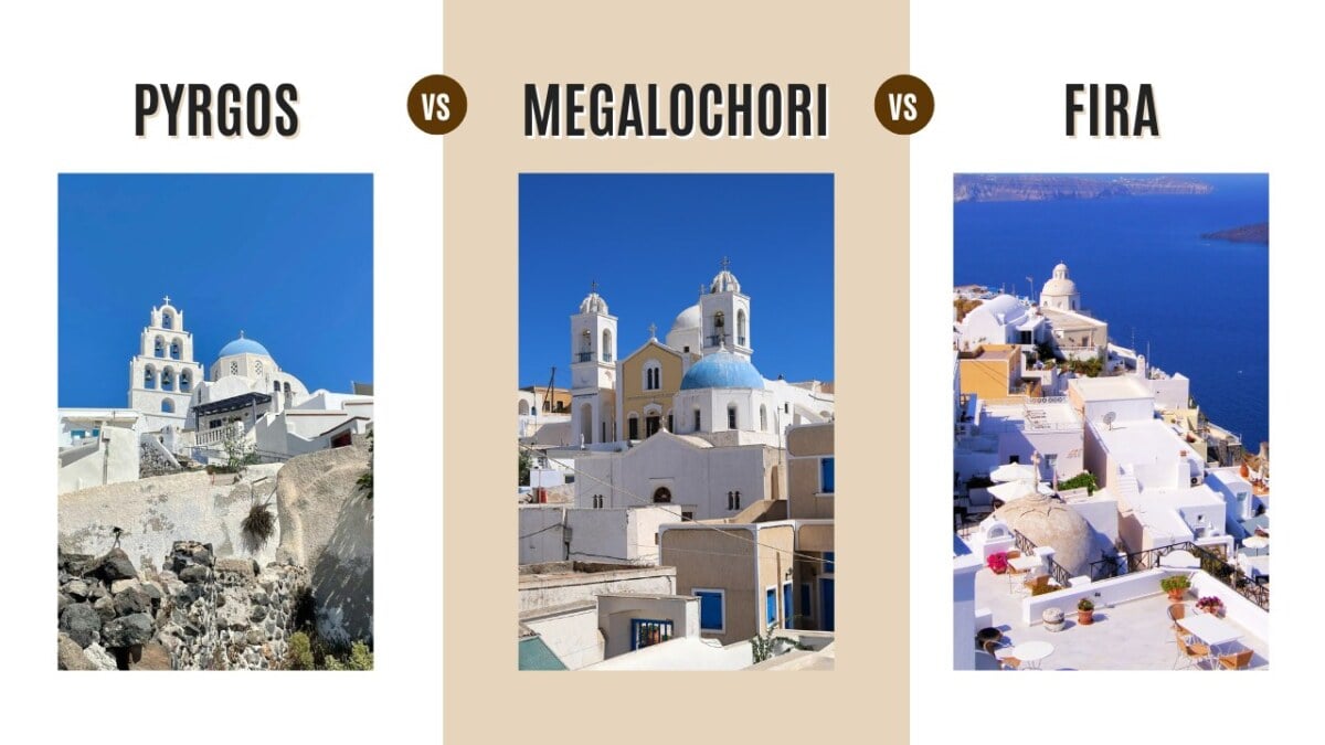 Pyrgos vs Megalochori vs Fira: A Guide to Santorini’s Three Most Distinct Villages
