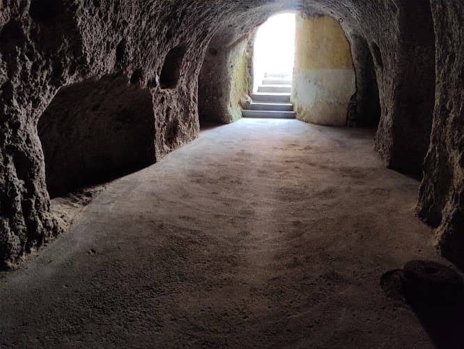 Underground Caves in Santorini, Greece